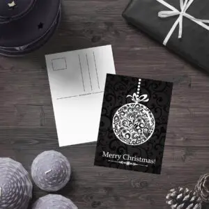 Zwart-wit kerstkaartje