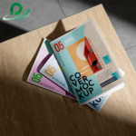 gelamineerde en geniete brochures